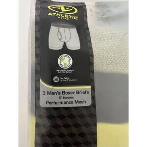 Athletic Works Men's Boxer Briefs 3 Pack 6" Inseam Performance Mesh Small NIP